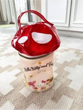 Sanrio Hello Kitty Red & White Mushroom Top Cosmetic Bag